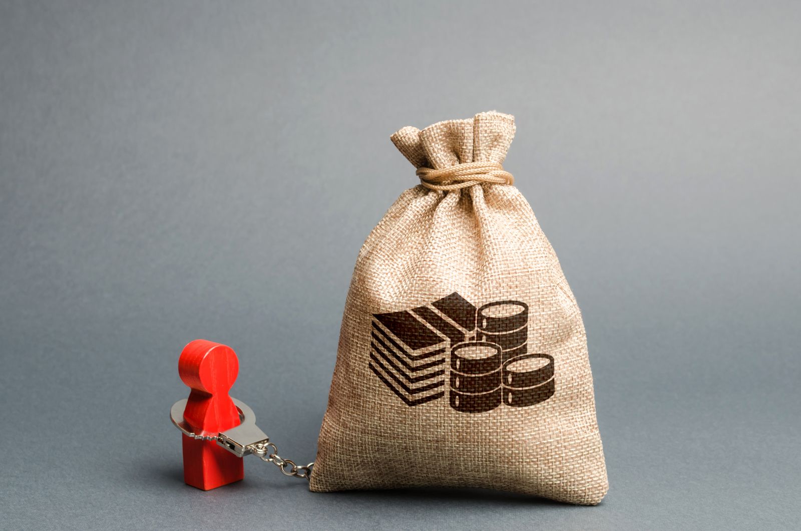 bigstock a person is handcuffed with a 300724123