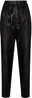 paperbag straight leg trousers