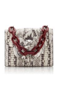 large oscar de la renta animal tro mini snakeskin shoulder bag