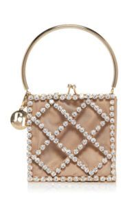 large rosantica gold garofano embellished gold tone top handle bag