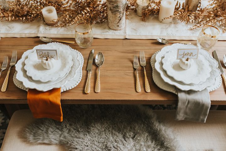 ¿Cómo montar una mesa navideña perfecta? 6 thanksgiving place card holders