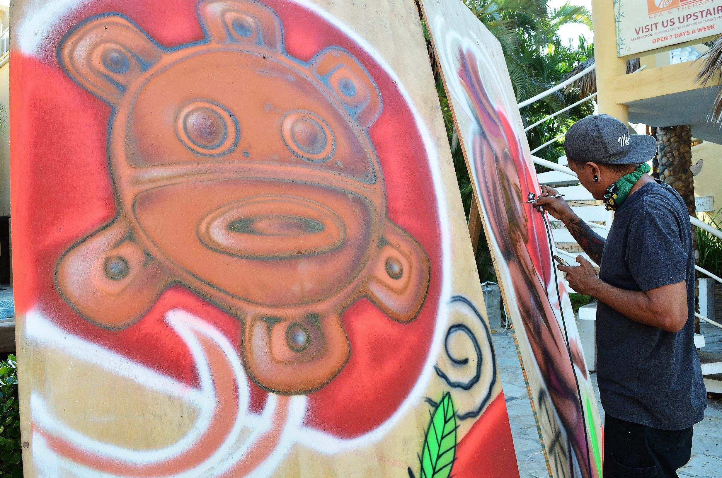 Arte Taino en vivo con Dolkrew 1