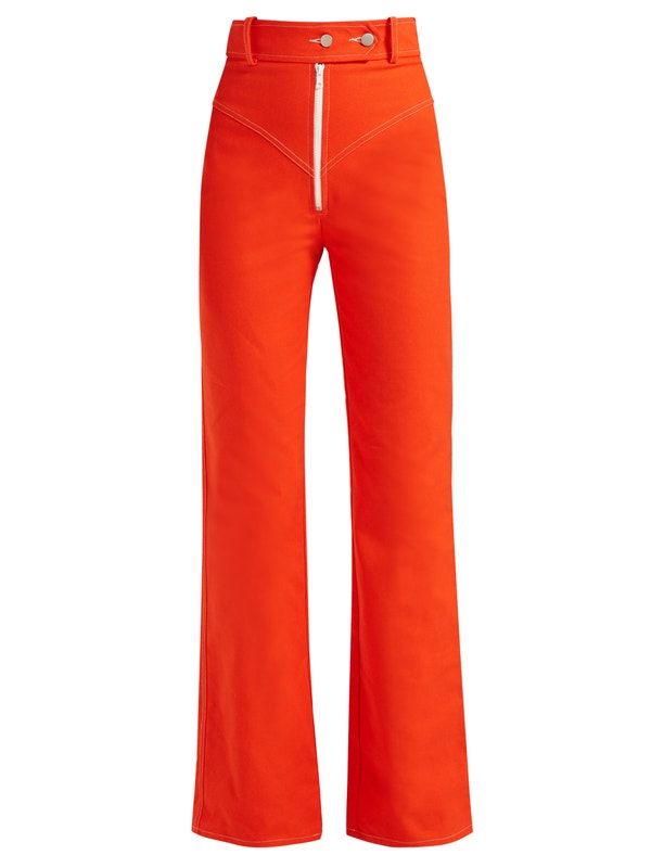 Exposed zip straight leg jeansAwake Mode1234877 1 large