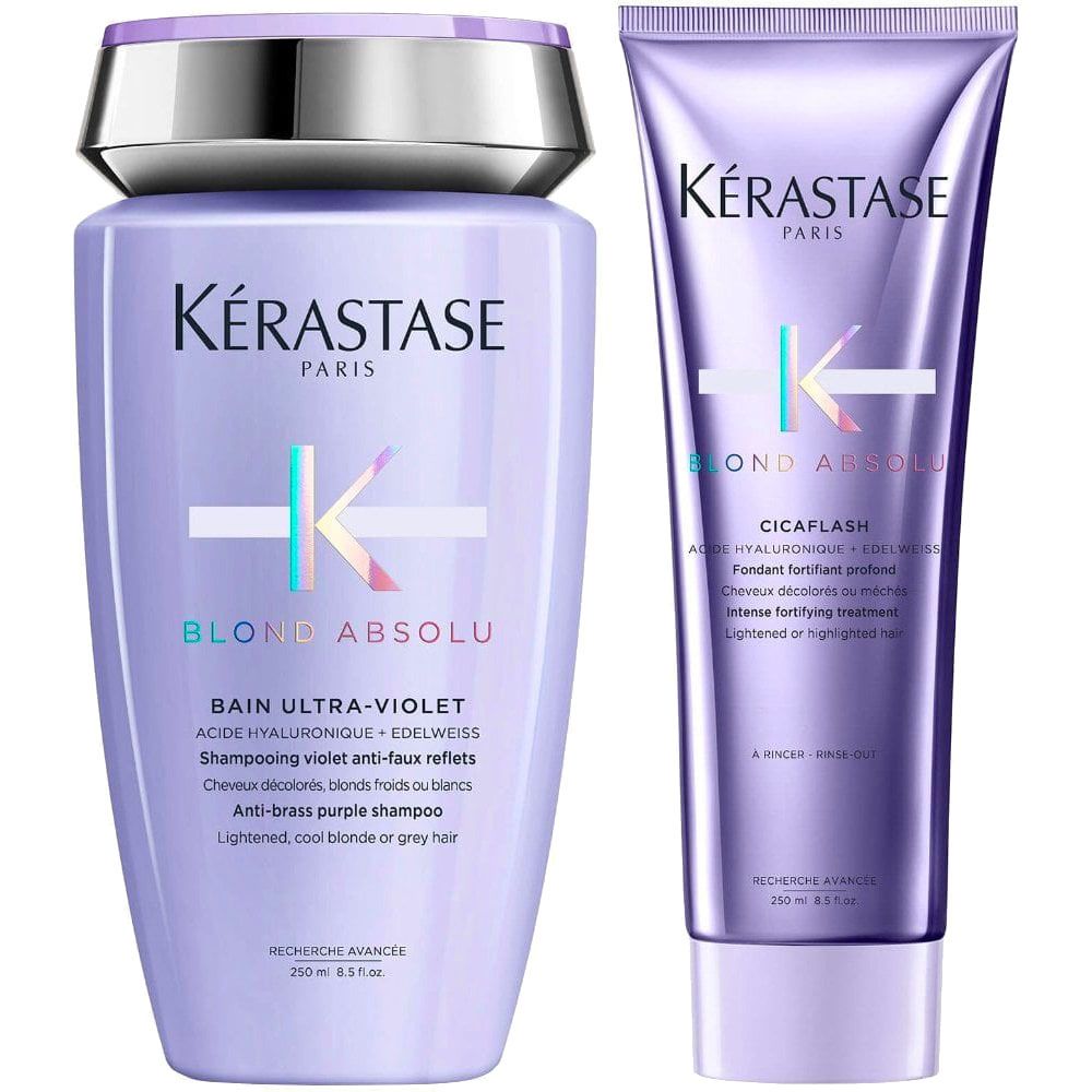 kerastase blond absolu bain ultra violet anti brass purple shampoo 250ml cicaflash treatment 250ml twin p15887 29434 image