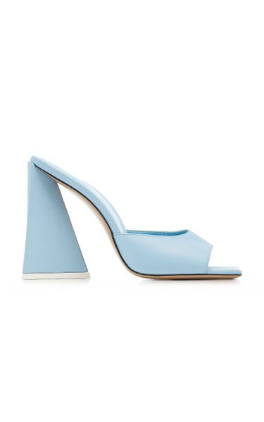 Celeste primavera 8 large attico blue devon leather mules