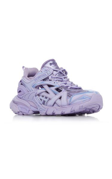 large balenciaga purple track 2 open sneaker