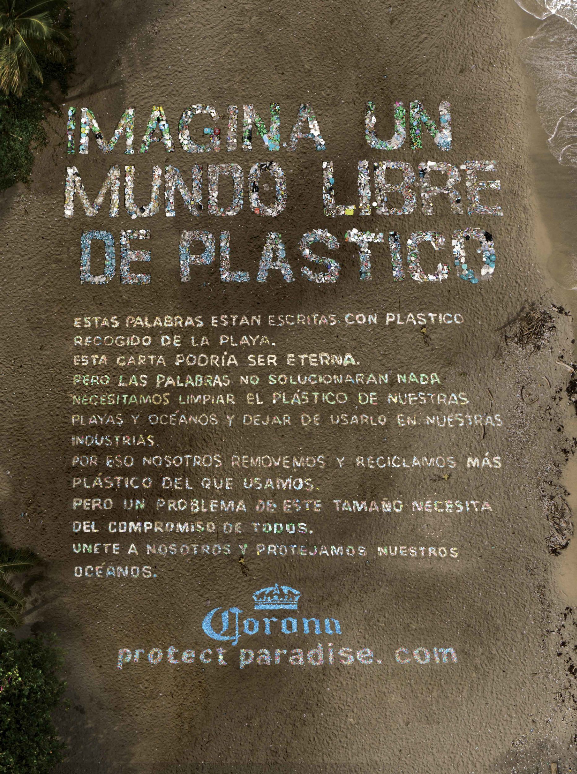 Cerveza Corona invita a la población a imaginar un mundo libre de plástico 1 CORONA PLASTICO TIRO 1