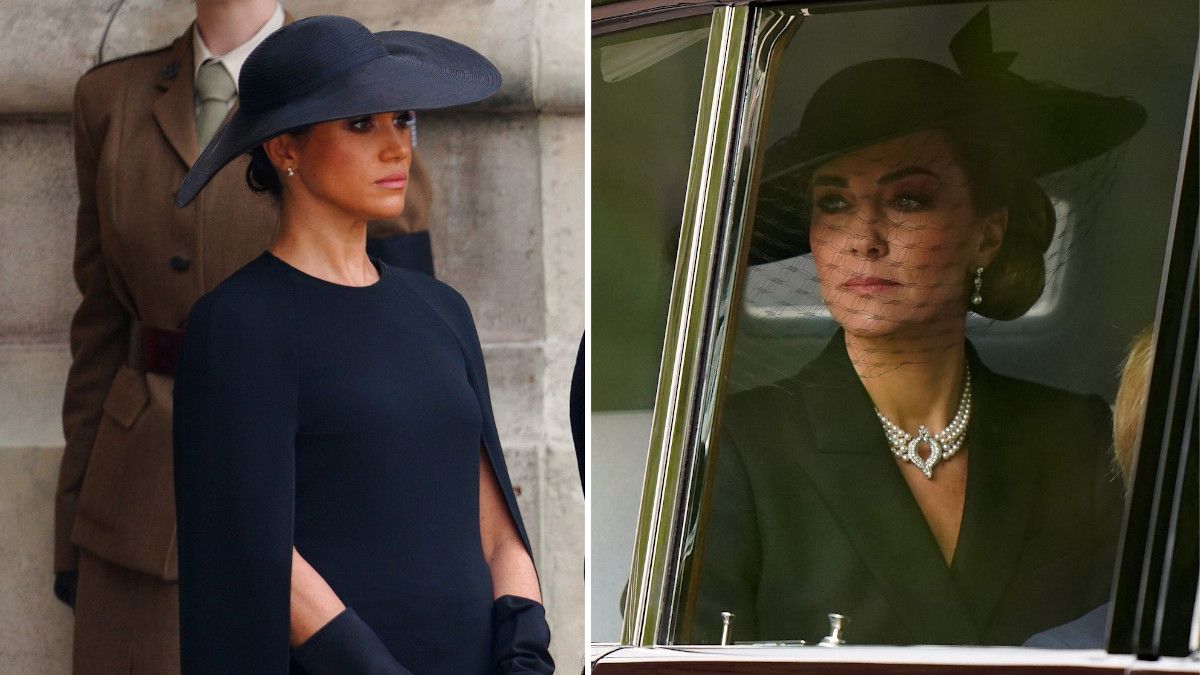 kate middleton meghan markle looks homenaje reina isabel ii funeral joyas