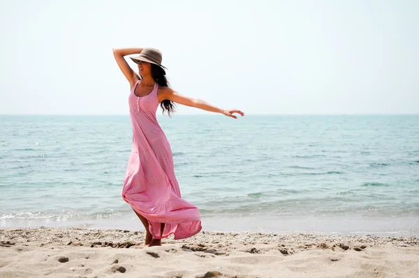 depositphotos 46181069 stock photo beautiful woman with long pink