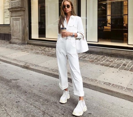 look blanco informal para mujer