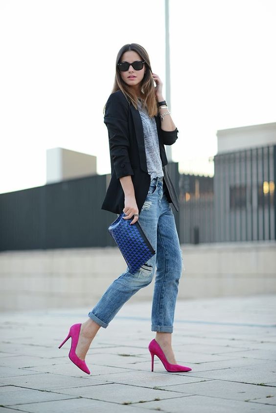 outfits que demuestran porque los jeans y los tacones son los mejores amigos 2