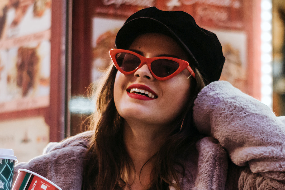 gafas de sol 2019 cat eye rojas