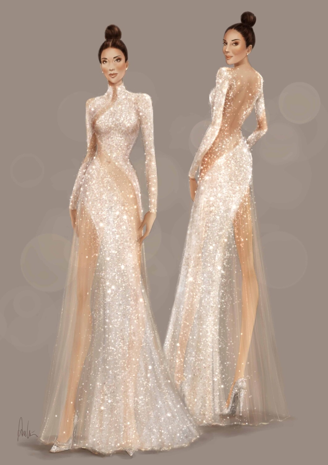 una persona con un vestido blanco 8bdcc1ce