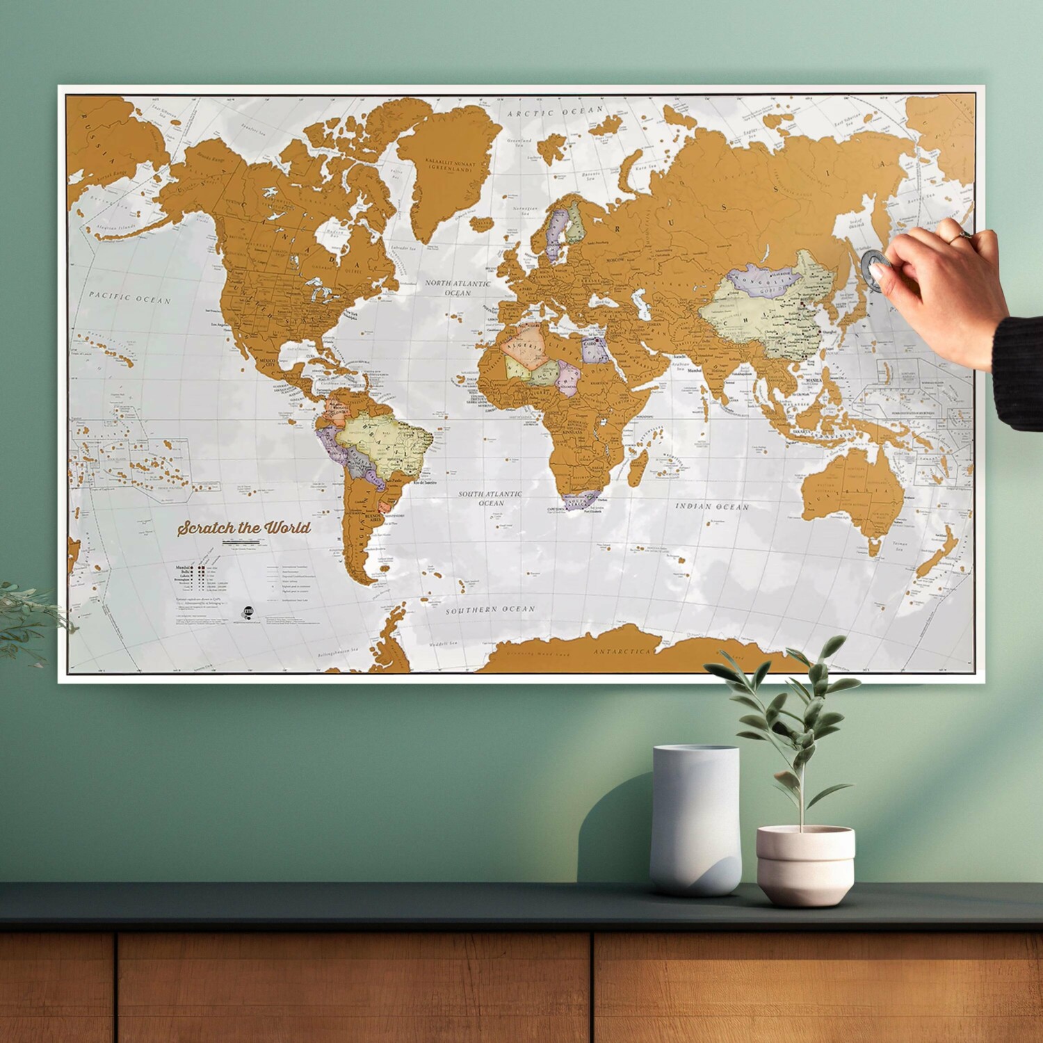 ¿Qué regalarle a un hombre en estas festividades? Opciones para todos los gustos 13 Mapa rascable