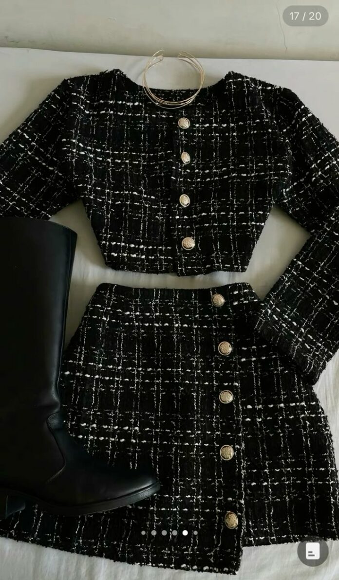 El traje Tweed de falda y chaqueta una prenda que empodera a la mujer 