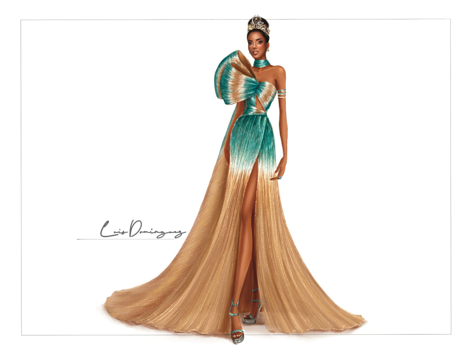 El diseño de Luis Domínguez para una de las favoritas del Miss Universe 2025, Bereniece Dickenson 2 5ca18144 37df 4297 8eb7 33975be42862