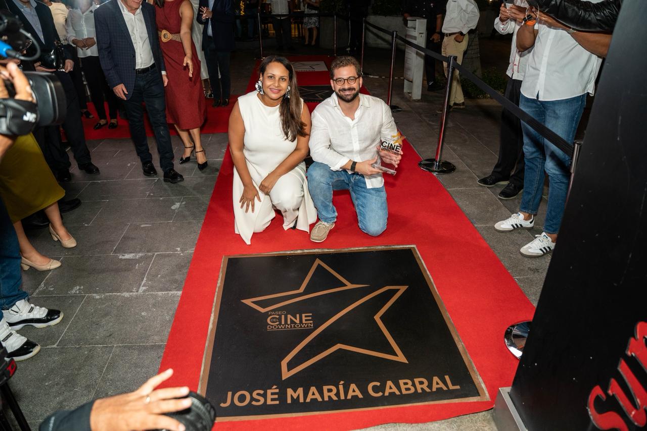 María Castillo, José María Cabral, René Fortunato y Peyi Guzman exaltados al “Paseo del Cine Downtown” 1 Zumaya Cordero y Jose Maria Cabral