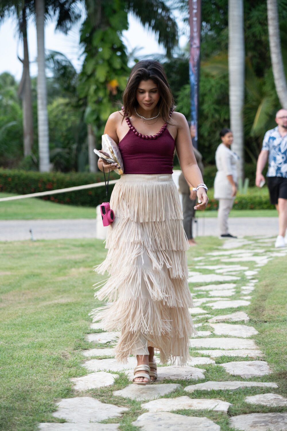 2 Aalayah Gonzalez Sanlley a su llegada al desfile